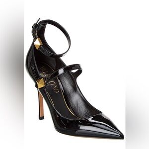 Valentino Roman Stud Patent Pumps, Box and 2 Logo Bags Included